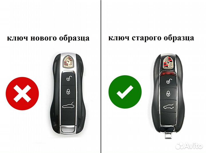 Чехол для ключа Porsche красная кожа