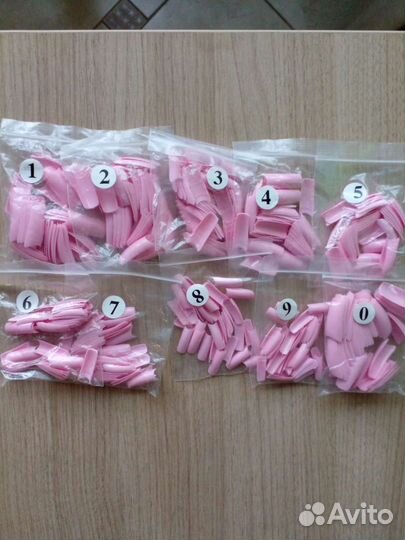 Типсы для наращивания ногтей Комплект 10 упа