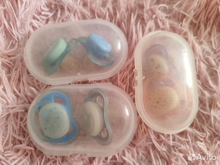 Соски-пустышки avent 0-6 и 6-18