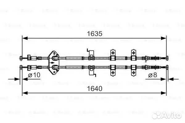 Трос ручного тормоза