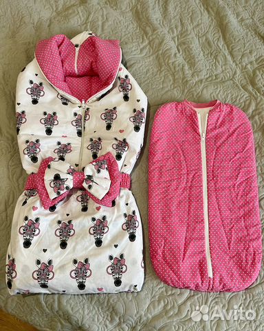 Конверт-одеяло на выписку для девочки