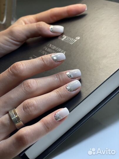 Маникюр гель лак наращивание педикюр