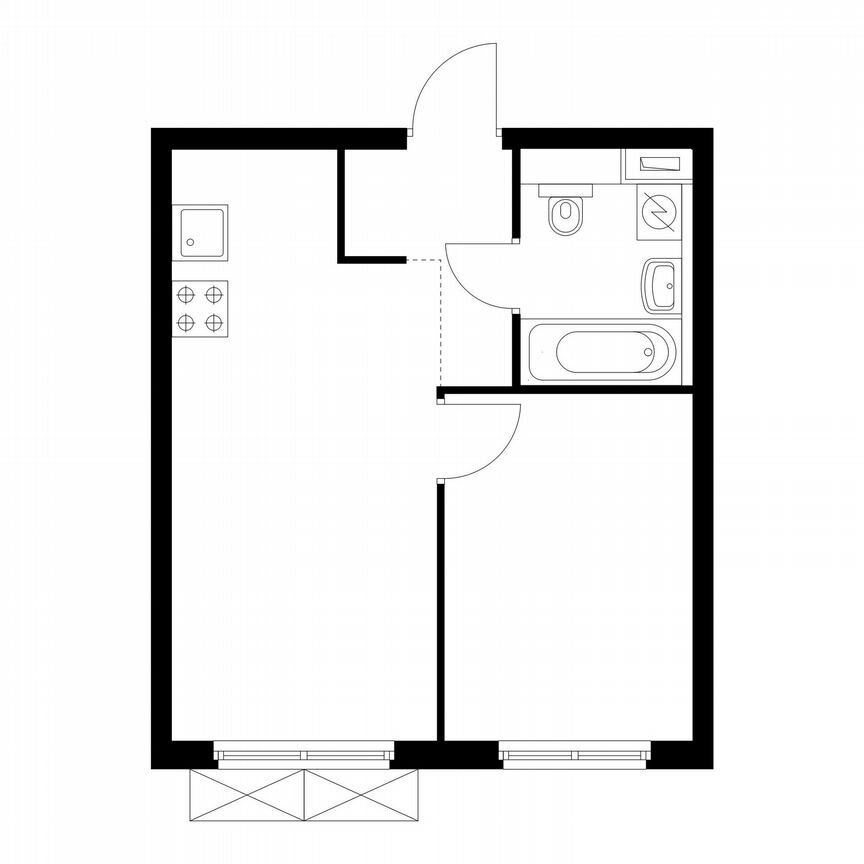 1-к. квартира, 32,5 м², 29/33 эт.