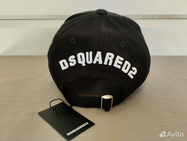 Бейсболка, кепка Icon Dsquared2, black and white