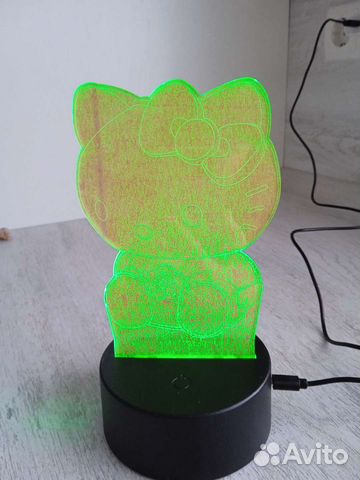 Hello kitty 3 d новый ночник