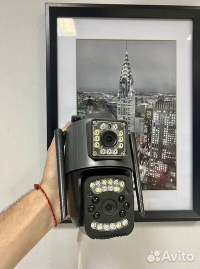 Камера видеонаблюдения сим карта два объектива 4g