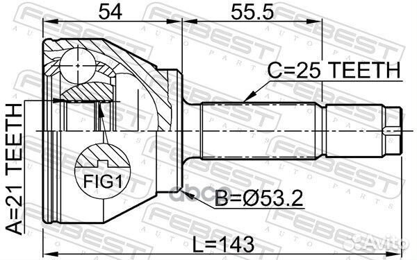 ШРУС наружный к-кт Ford Fiesta/Fusion 1.6 16V 01