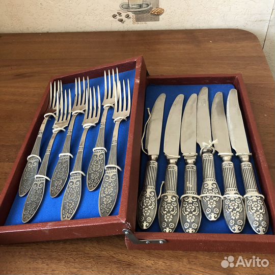 Набор вилок и ножей мельхиор вилки ложки н/р