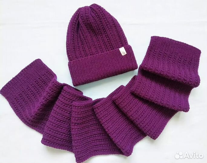 Вязаная шапка, комплект на заказ