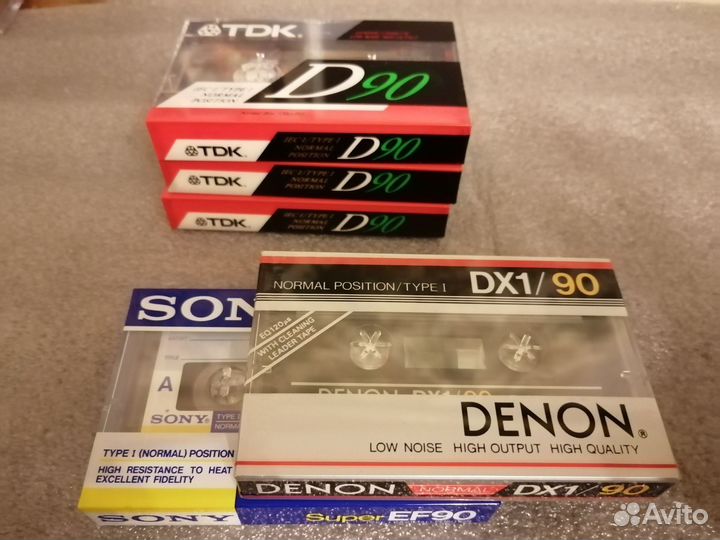 Аудиокассеты новые запечатанные sony. TDK. denon