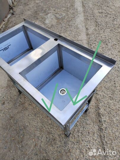 Ванна моечная двухсекционная