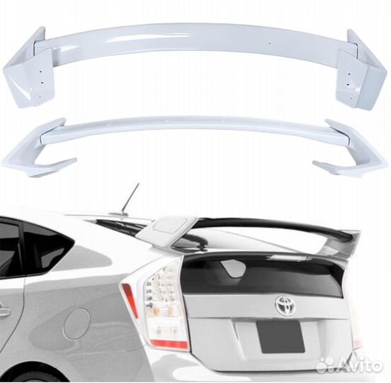 Спойлер toyota prius 2012+ белый
