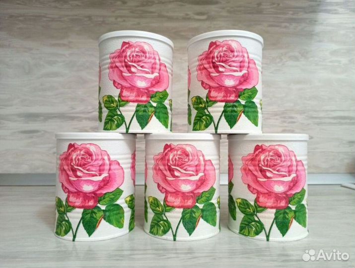 Набор жестяных банок новый