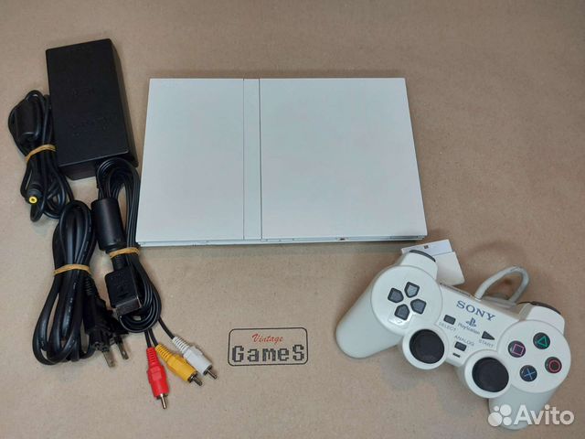 PlayStation 2 Slim scph-75000 Белая Ceramic White