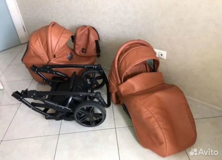 Коляска agio prado 3 в 1 экокожа