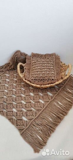 Салфетка - коврик в технике макраме