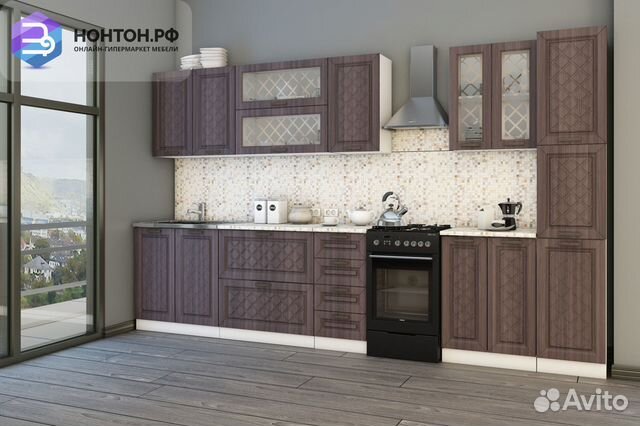 Кухня Агава 3.0 м лиственница темная