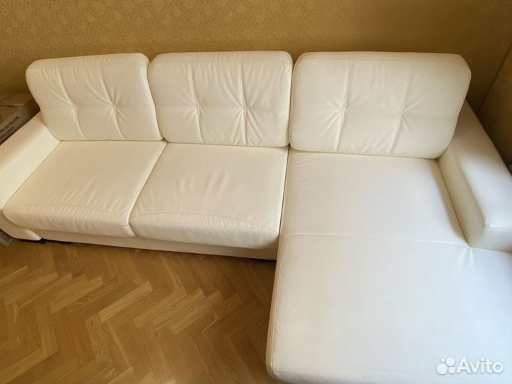 Большой угловой диван кожаный