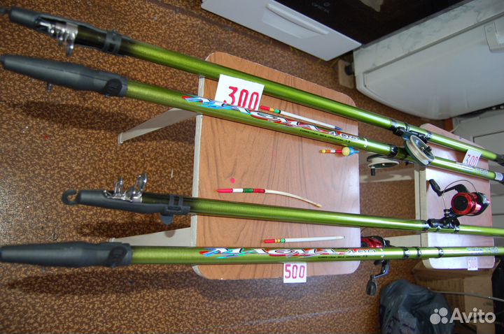 Удочки 4-5-6м.,поплавки,косынки,рамки,стульчик