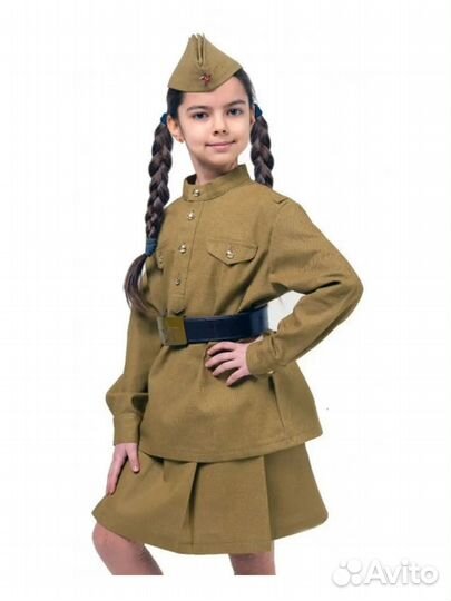 Детская военная форма для девочки 140 см