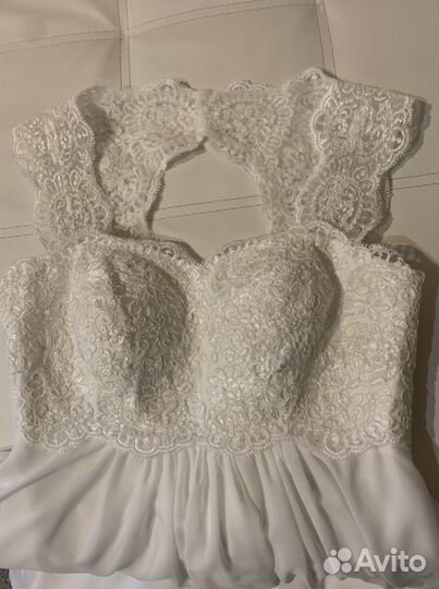 Платье белое свабебное (для беременных)