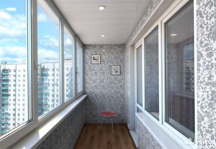 Остекление балконов и лоджий в рассрочку W6102