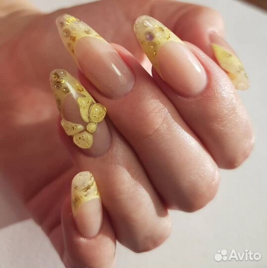 Наращивание ногтей, гель лак