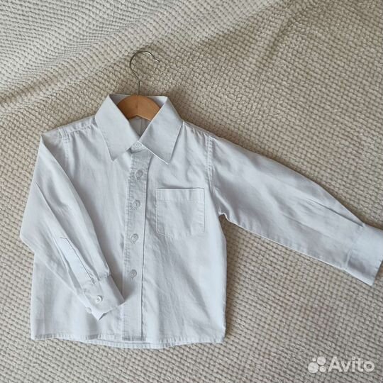 Белая рубашка для мальчика 92