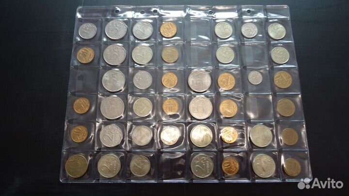 Монеты России, погодовка РФ, рубли, копейки