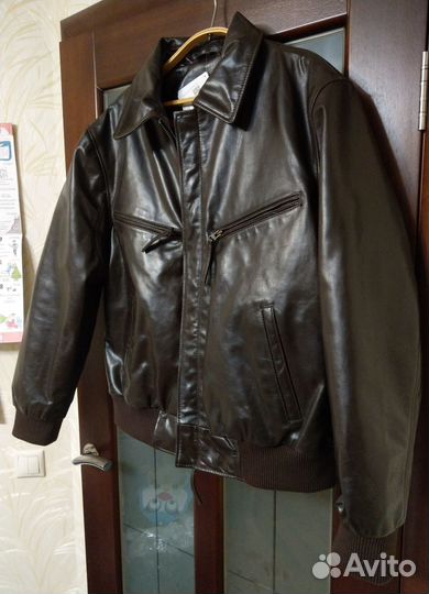 Кожаная куртка пилот