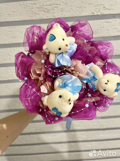Подарок девушке Букет из мягких игрушек