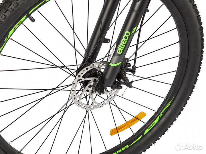 Электровелосипед Eltreco Ultra Max (черно-зеленый)