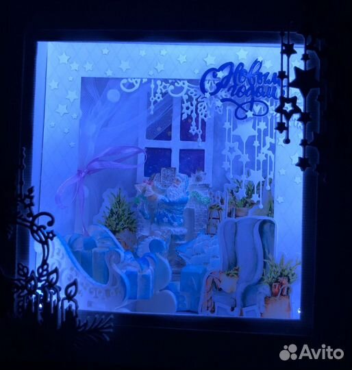 Авторская новогодняя 3D открытка ручной работы