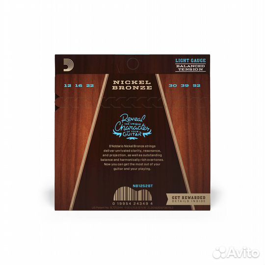D'Addario NB1252BT Nickel Bronze Комплект струн д
