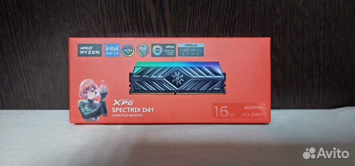 Новая память adata Spectrix D41 RGB DDR4 16Gb 3600