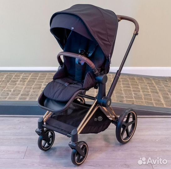 Прогулка Priam sepia black шасси rose gold