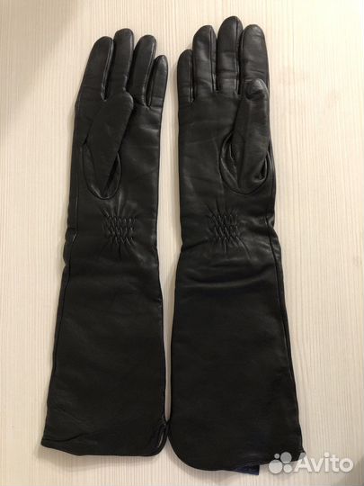 Длинные кожаные перчатки Nice ton