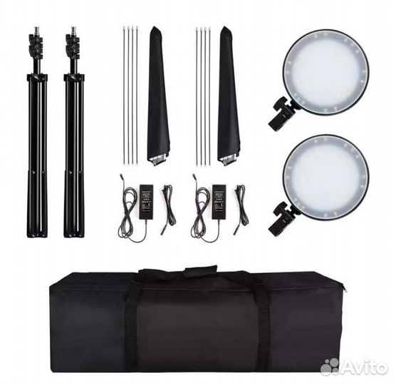 Комплект постоянного света (софтбоксы, светодиоды)