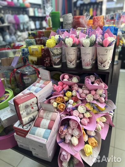 Букет на 8 марта из мыла