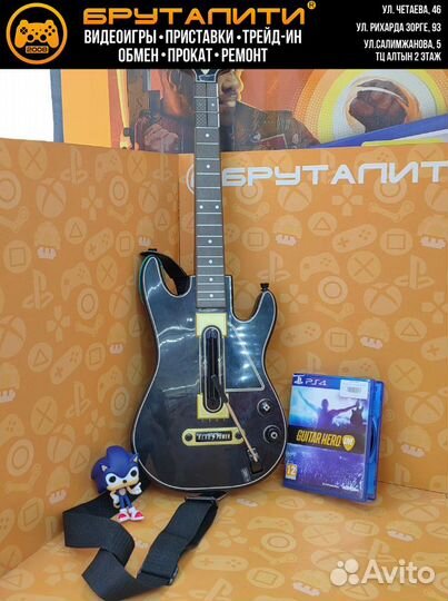 PS4 Guitar Hero live + Гитара (с диском) б/у