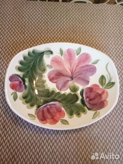 Блюдо зик Винтаж Роспись 70гг
