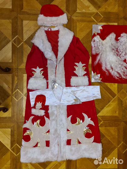 Костюм Деда Мороза взрослый новогодний карнавальны