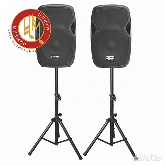 Комплект колонок Xline PRA-12 + стойки + микрофон