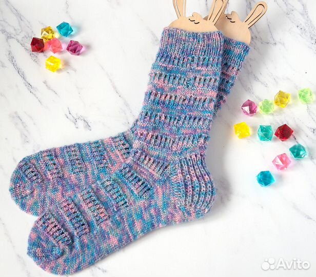 Вязаные носки с ажуром