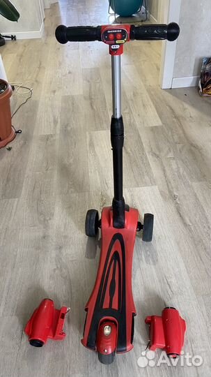 Самокат 3 колесный с паровыми турбинами