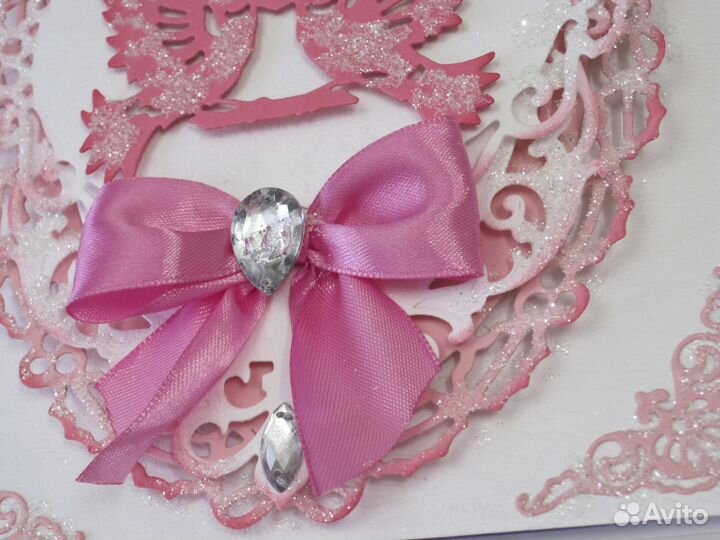 Свадебная открытка ручной работы