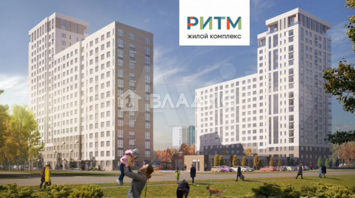 1-к. квартира, 40 м², 8/19 эт.