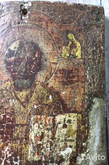 Икона старинная Николай Чудотворец