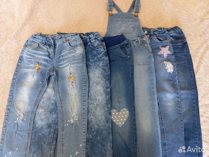 Джинсы, комбез 116-122