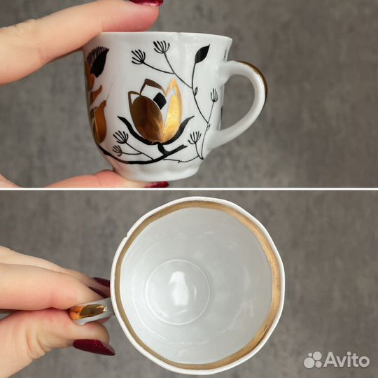 Кофейный сервиз Золотая Роза Вербилки по предметам